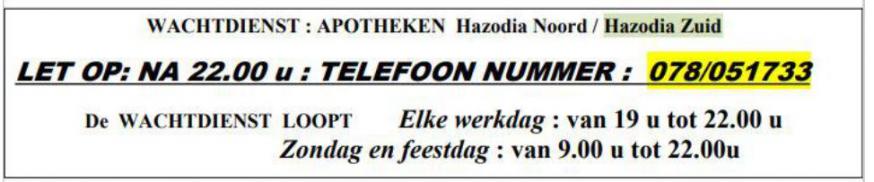 Wachtdienst apothekers 