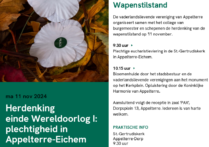 Wapenstilstand 11 november 2024 - Ninove © stad Ninove