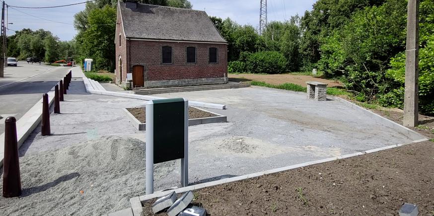 Werken aan de kapel Termuren (Erembodegem juli 2022) 
