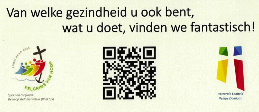 Wij vinden u fantastisch © PE Heilige Damiaan