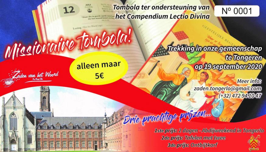 Missionaire tombola © Zaden van het Woord Tongerlo Missionaire tombola © Zaden van het Woord Tongerlo