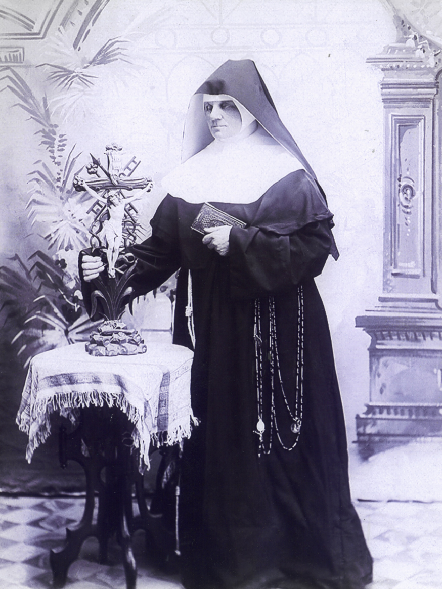 Een ongedateerde foto van Adele Brise in haar habijt van de Derde Orde van Sint-Franciscus © Nationaal Heiligdom van Onze Lieve Vrouw van Champion