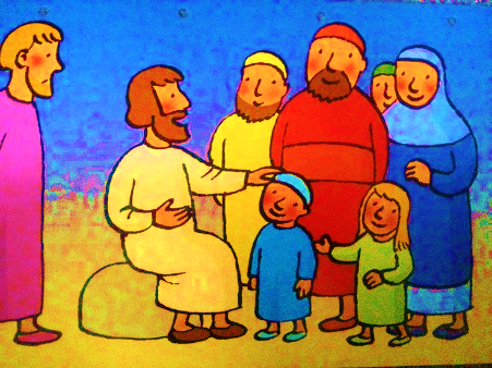 kinderprent Jezus roept de kinderen bij hem © http://clickpicx.pw