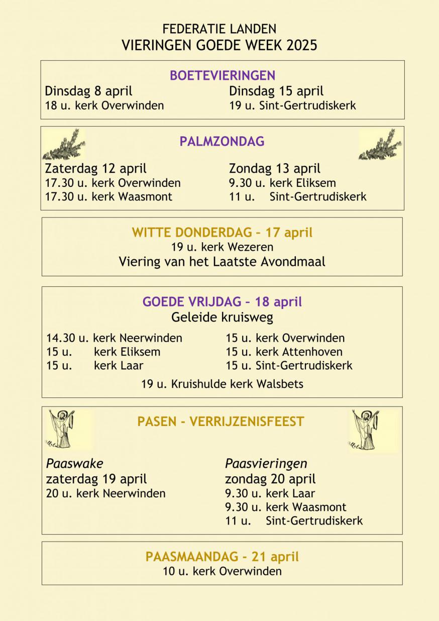 Goede Week en Pasen  