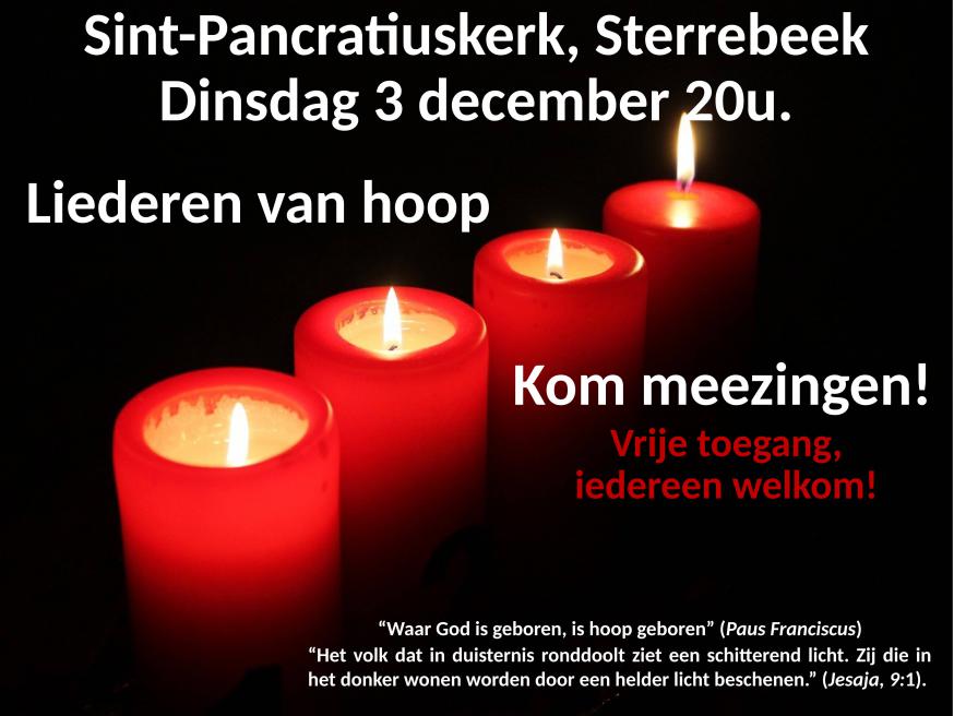 Liederen van Hoop © parochieploeg Sterrebeek