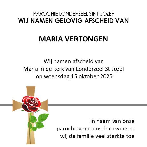 Afscheid Maria Vertongen 