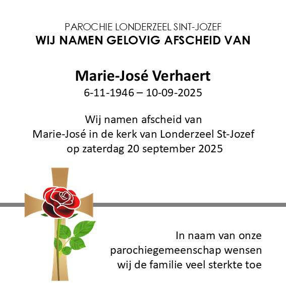 Afscheidsviering Marie-José Verhaert 