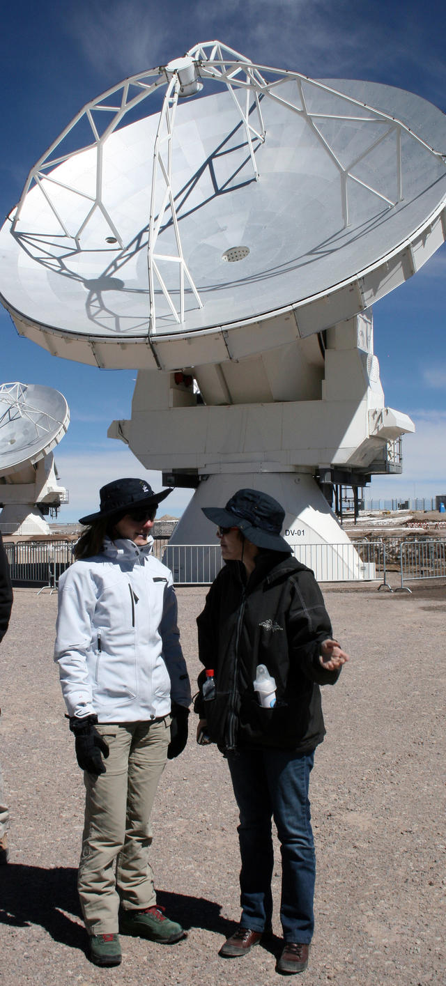 Leen bij het astronomische project ALMA in het noorden van Chili. © RR