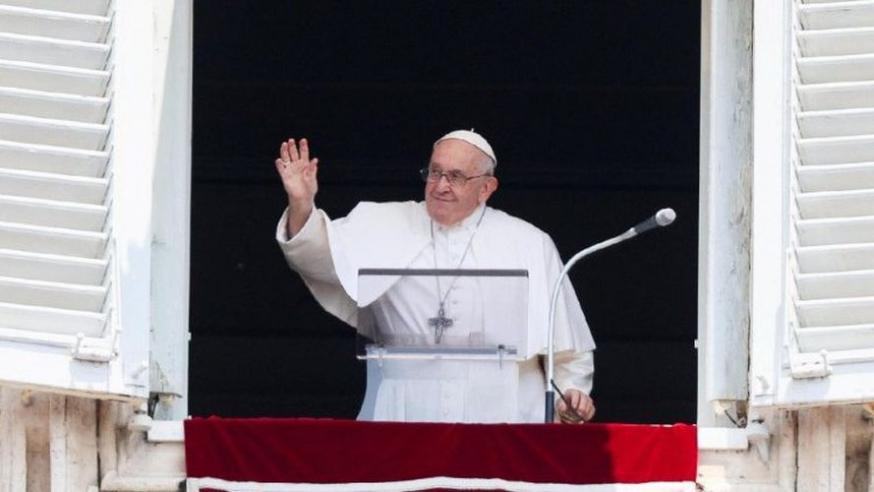 Paus Franciscus tijdens het angelus © Vatican Media