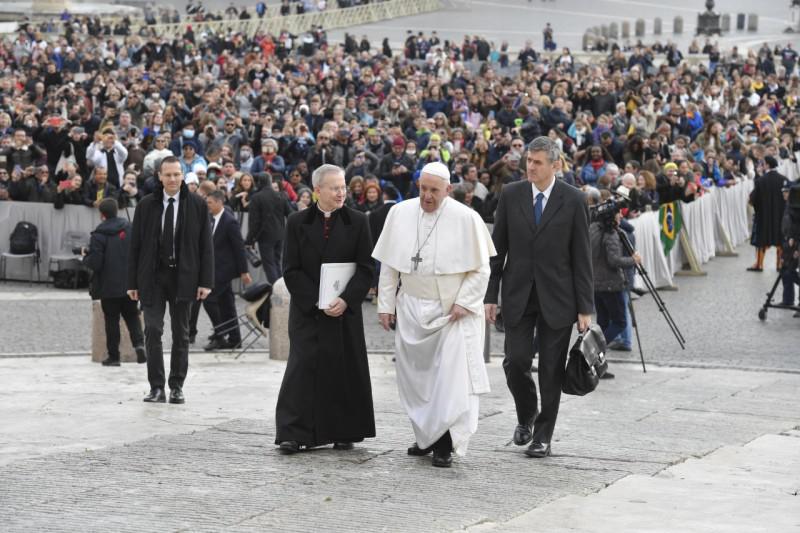 De audiëntie op Aswoensdag © Vatican Media