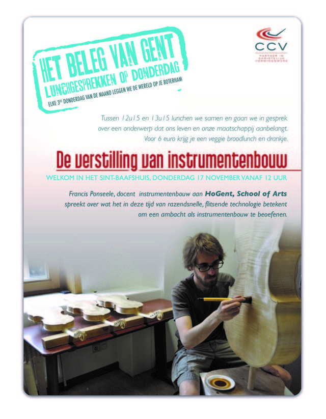 De verstilling van instrumentenbouw © CCV in het bisdom Gent