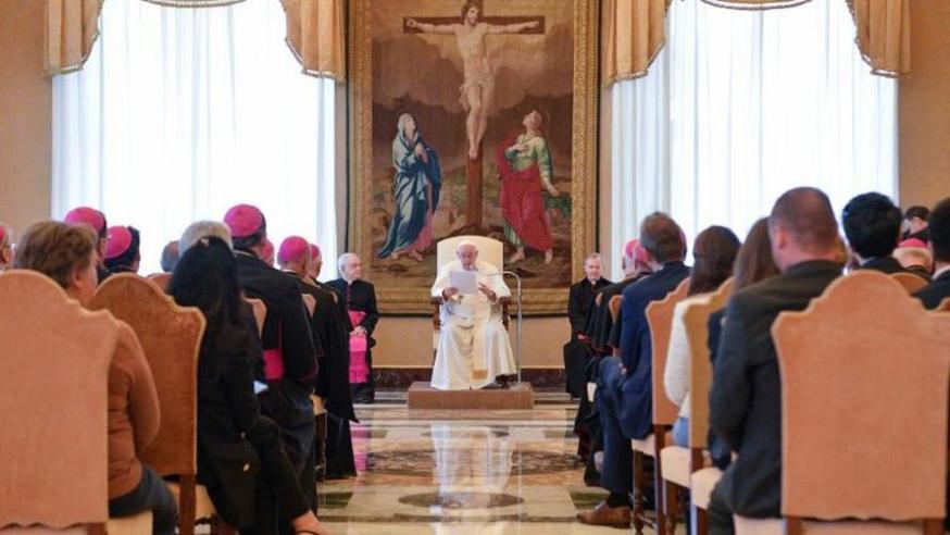 Paus Franciscus maande de bisschoppen aan tot inzet voor vrede © Vatican Media