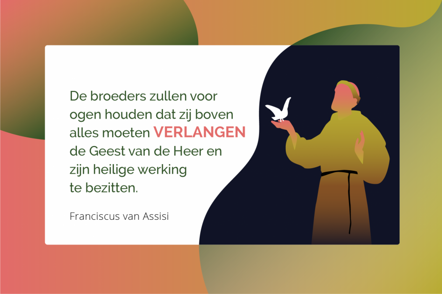 Franciscus van Assisi, Regel B 10,8 © Illustratie: Sim D'Hertefelt