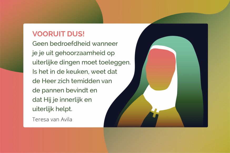 Teresa van Avila, Kloosterstichtingen 5,8 © Illustratie: Sim D'Hertefelt