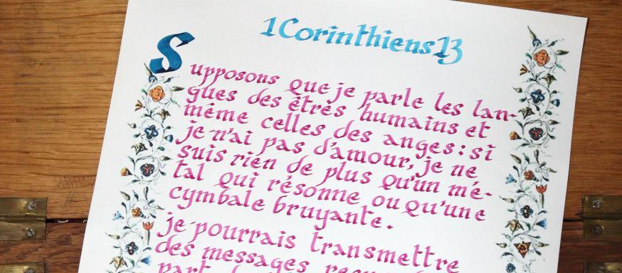 Een manuscript van de Franstalige coronabijbel © Kipa-Apic