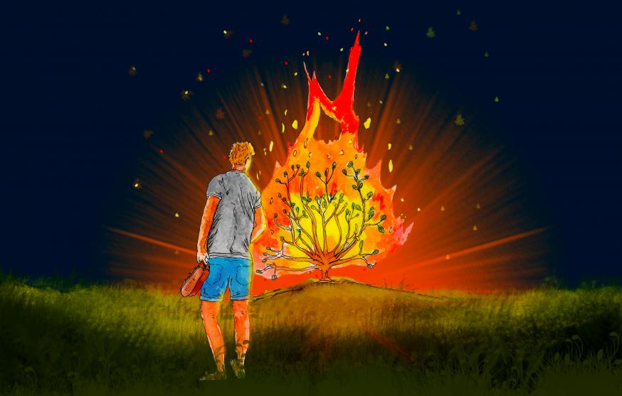 God is een vuur dat niet verteert, een naam die onuitspreekbaar is, een dynamische persoonlijkheid die je nooit helemaal kan begrijpen. Al zeker niet met het verstand alleen. © Tynke van Schaik God is een vuur dat niet verteert, een naam die onuitspreekbaar is, een dynamische persoonlijkheid die je nooit helemaal kan begrijpen. Al zeker niet met het verstand alleen. © Tynke van Schaik