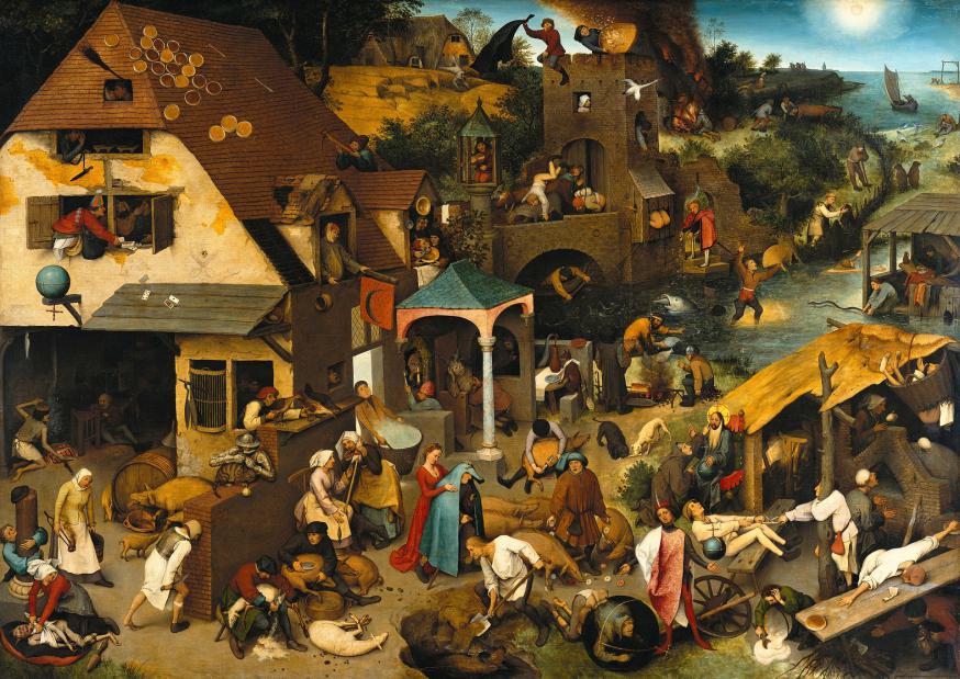 Pieter Breugel de Oude, Vlaamse spreekwoorden. © pixabay