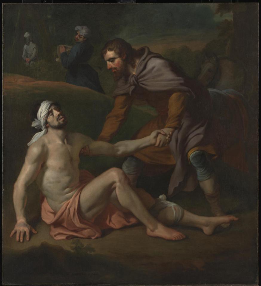 'The Good Samaritan' van Joseph Highmore © Tate Gallery Online