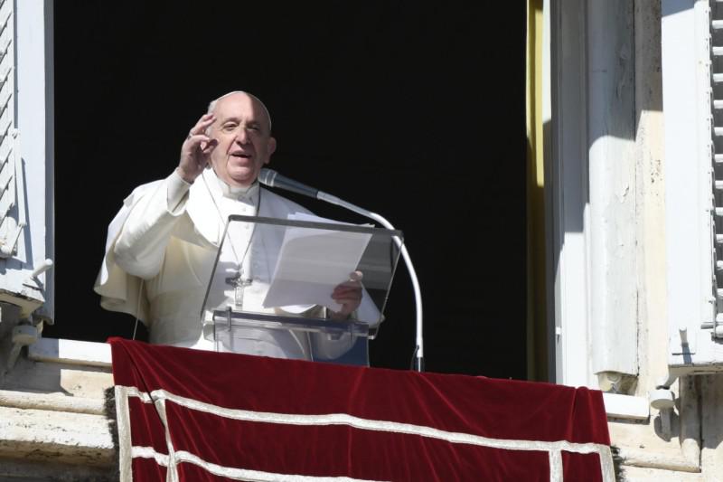 Paus Franciscus tijdens het angelus van zondag © Vatican Media