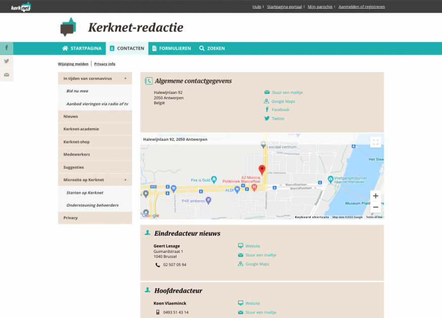 Voorbeeld van een contactfiche 