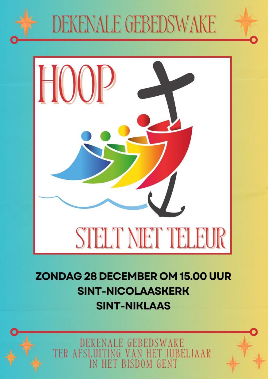 Dekenale gebedswake ter afsluiting van het jubeljaar 