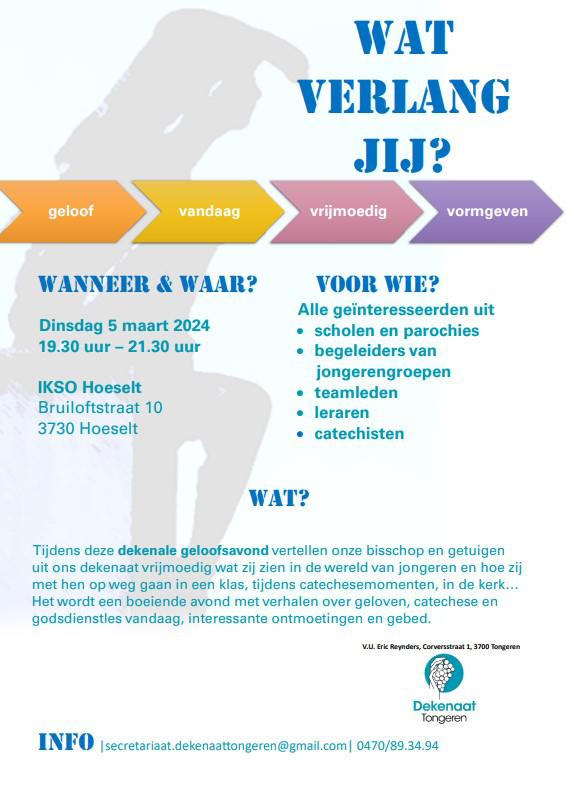 Geloofsavond  © dekenaat Tongeren