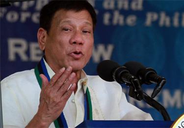 De Filipijnse president Rodrigo Duterte  