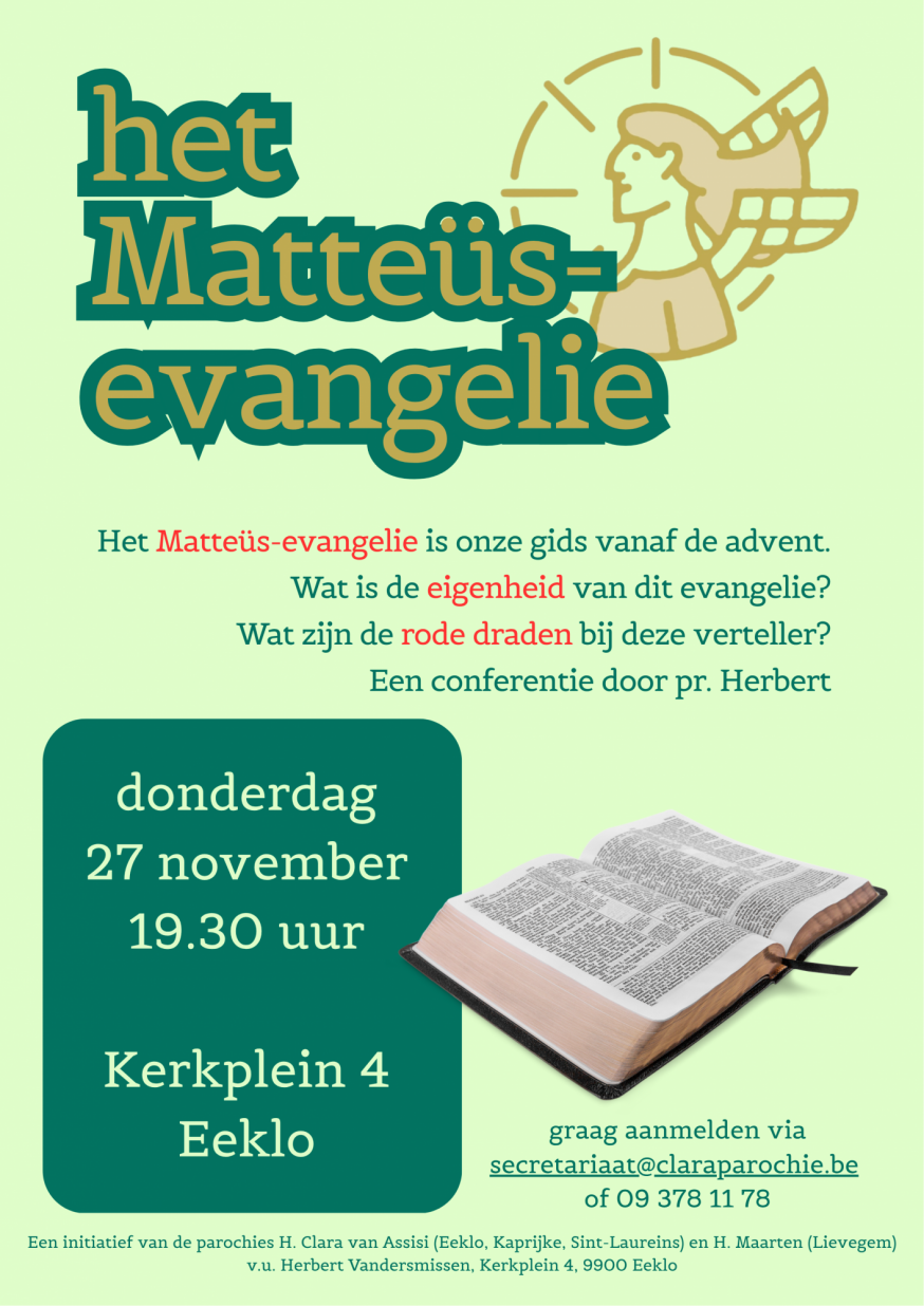 Affiche Matteüs is onze gids 