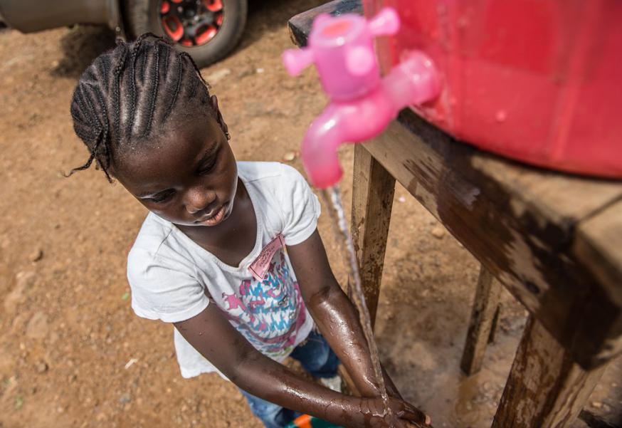 Goede hygiëne is essentieel © Tommy Trenchard/Caritas Congo