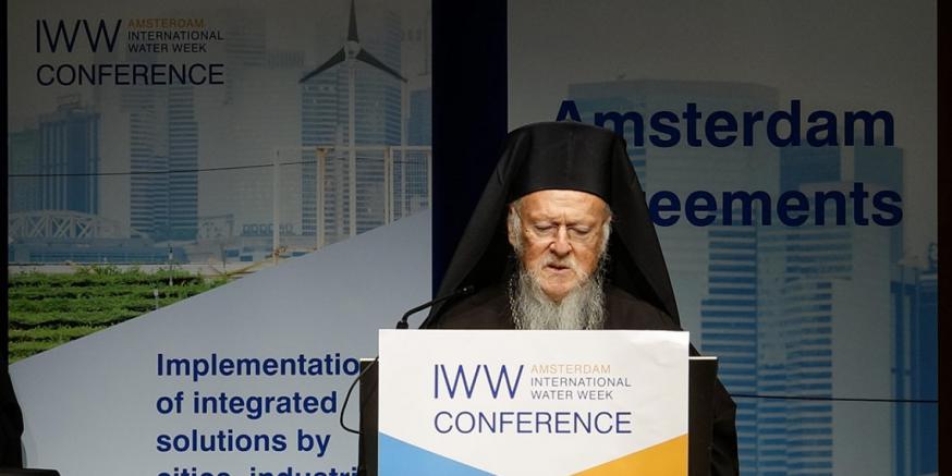 Patriarch Bartholomeus aan de VU van Amsterdam © orthodox aartsbisdom van België