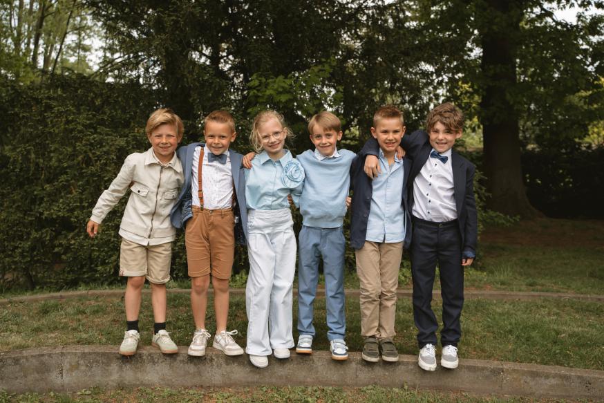 De eerstecommunicanten van Schoonbroek. © Sanne Wiuts
