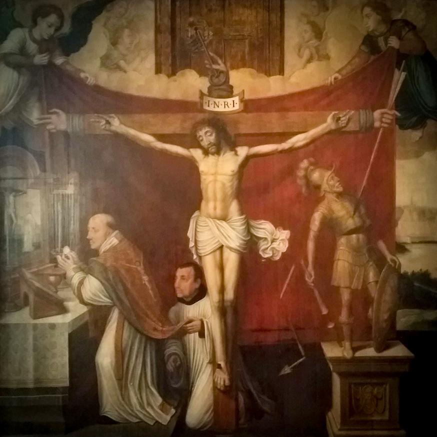 Eucharistische Christus en val van het afgodsbeeld, 2de helft 16de eeuw © Gottignies, Eglise Saint-Léger, Foto Sim D’Hertefelt Eucharistische Christus en val van het afgodsbeeld, 2de helft 16de eeuw © Gottignies, Eglise Saint-Léger, Foto Sim D’Hertefelt