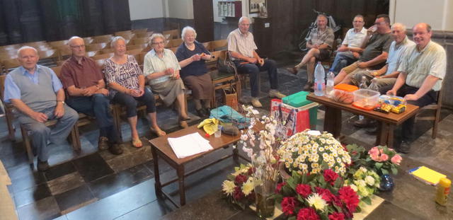 De poetsers van onze kerk. 