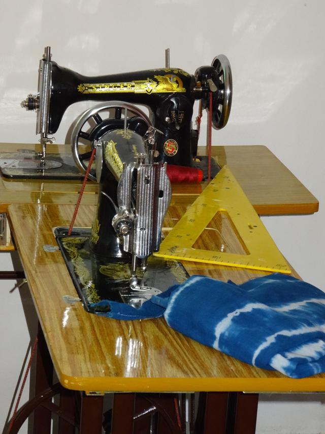 Aangekochte naaimachine 