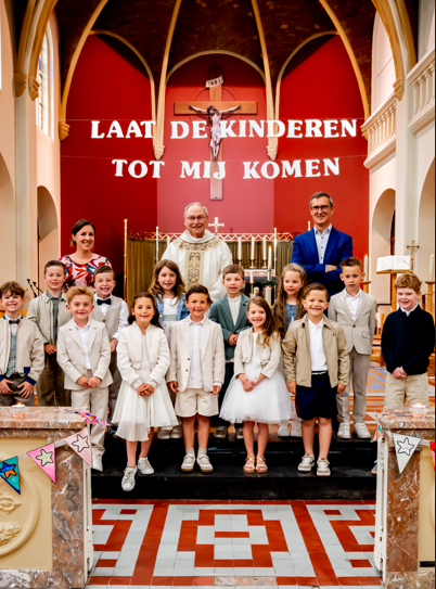 Eerste communievieringen in onze pastorale eenheid. 