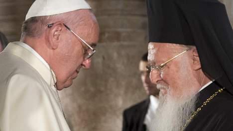 Paus Franciscus en de 'groene patriarch' Bartholomeos 