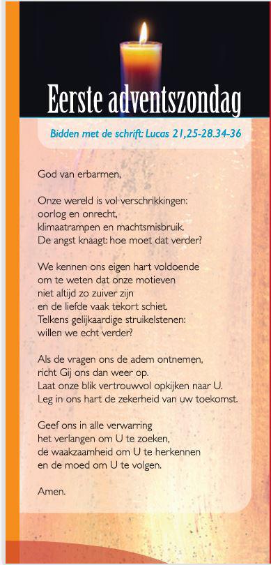 gebed eerste zondag advent volwasssen © CCV Gent, ontwerp: Nathalie Praet