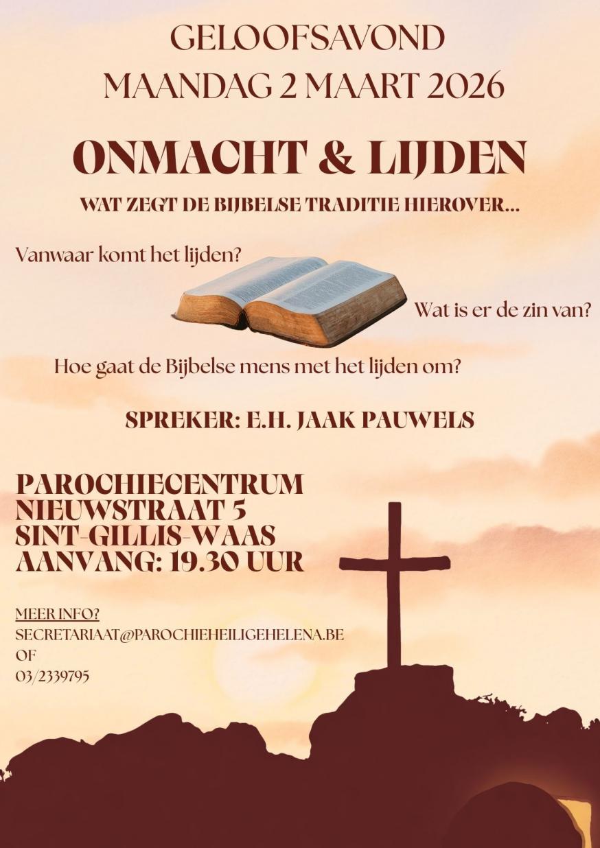 Geloofsavond 2 maart 2026 