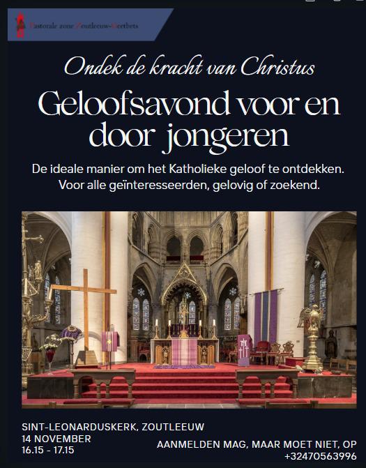 Geloofsavond  © pastorale zone Zoutleeuw-Geetbets