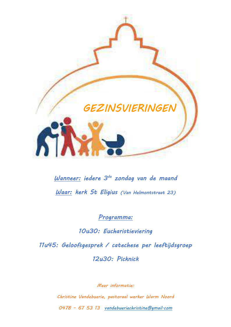 Gezinsvieringen Federatie Warm-Noord Gezinsvieringen Federatie Warm-Noord