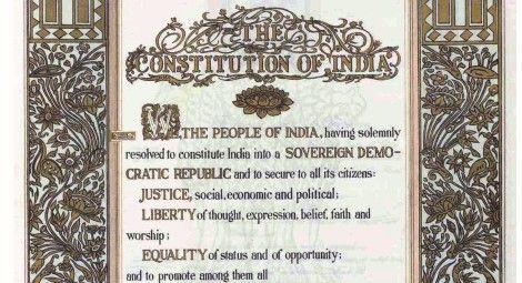 Voorwoord van de Indiase grondwet © CSW