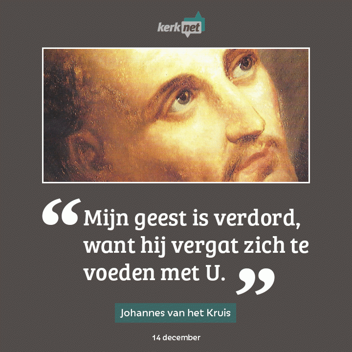 Johannes van het Kruis geschilderd door J. Meganck © Illustratie: Sim D'Hertefelt - Schilderij: Karmel Brussel, Carmelitana 