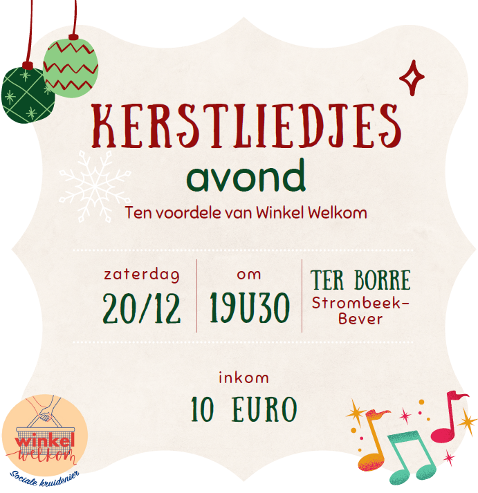 Kerstliedjesavond ter voordele van Winkel Welkom (2025) 