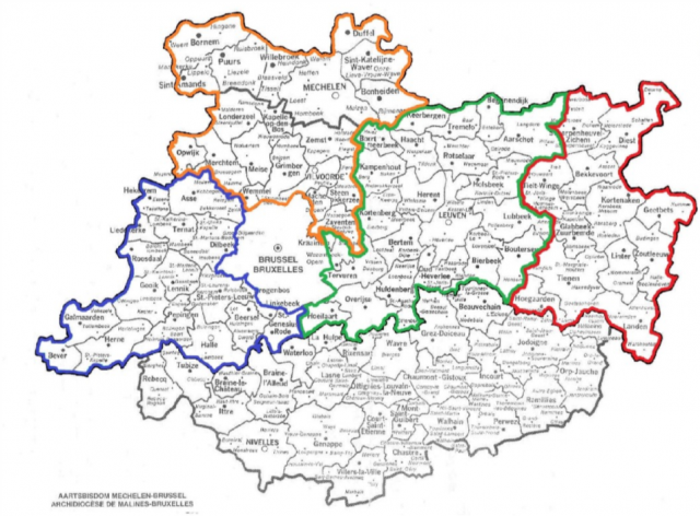 De nieuwe regio's in het vicariaat Vlaams-Brabant en Mechelen 