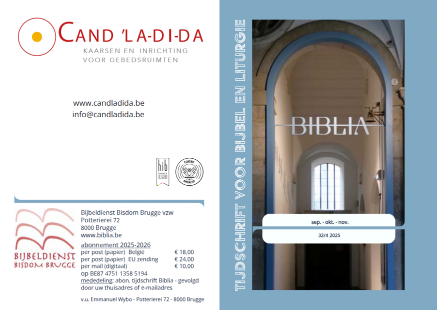 Kaft tijdschrift Biblia 