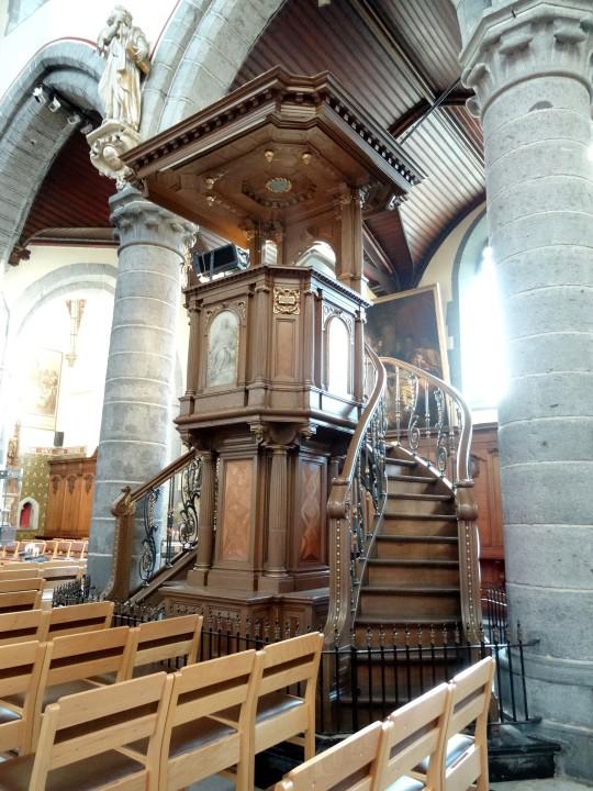 preekstoel O.L.Vrouwekerk Deinze © Pascal Van Acker Agentschap Onroerend Erfgoed