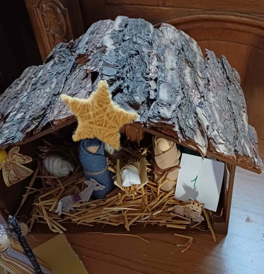 Amber won de kerststallencompetitie in Wachtebeke 