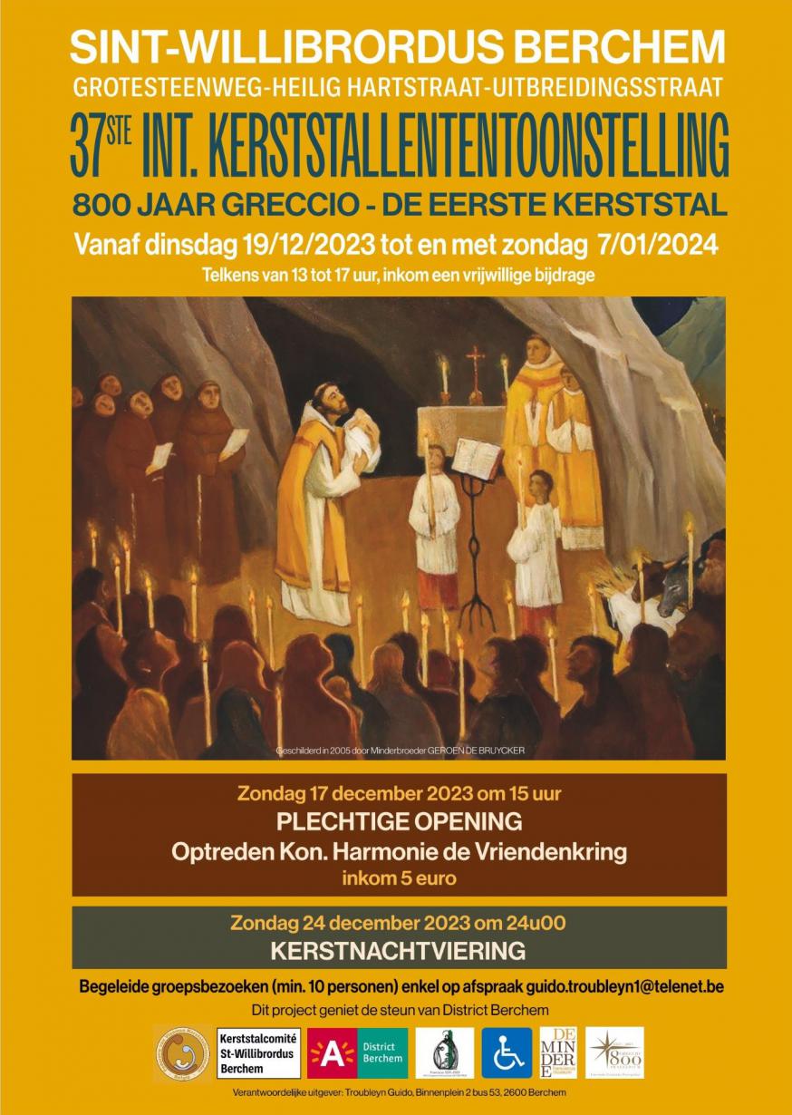 affiche kerststallententoonstelling 