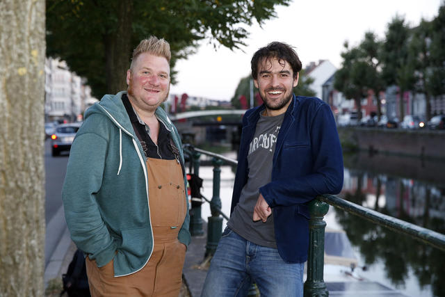 Dominique Van Malder (links) en Joris Hessels. © Kristof Ghyselinck