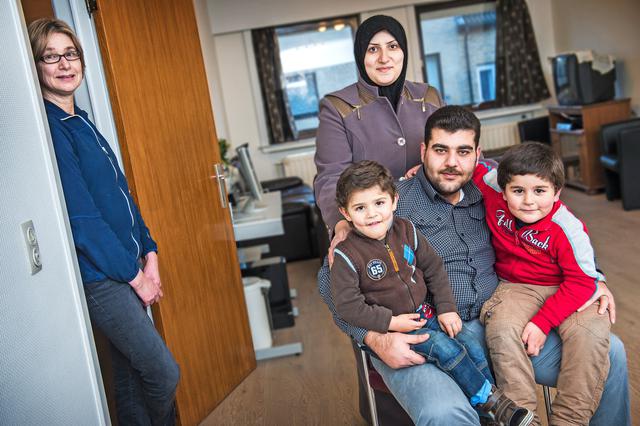 Het gezin Chwihna woont in een flat van de parochie in Opwijk © Frank Bahnmuller